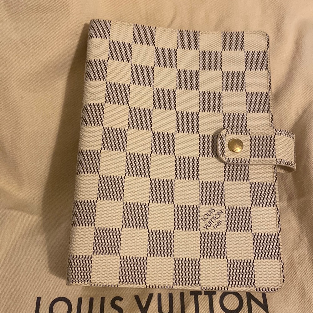 Damier Azur MM Agenda Binder